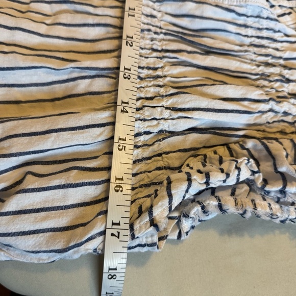 Melissa Nepton Sunset Royal Slub Stripe Cotton Linen Shirtdress Size SP - Picture 12 of 13